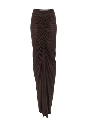 Rick Owens Lilies ruched high-waisted skirt - Brown