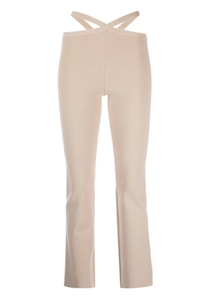 Alexander Wang criss-cross strap leggings - Neutrals
