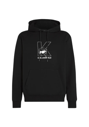 Karl Lagerfeld Ikon K-initial hoodie - Black