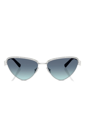 Tiffany & Co Eyewear TF3107KB crystal-embellished cat-eye sunglasses - Silver