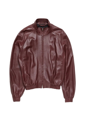 Acne Studios full-zip leather jacket - Brown