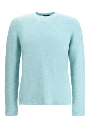 Roberto Collina brushed crew-neck sweater - Blue