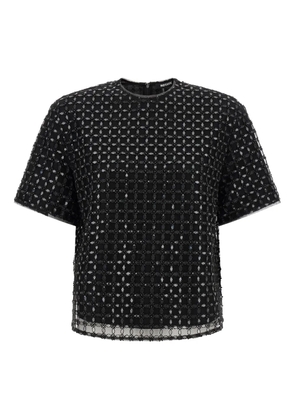 ROTATE BIRGER CHRISTENSEN sequin-embroidered T-shirt - Black