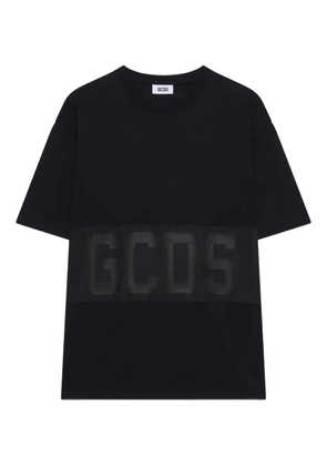 GCDS logo-tape T-shirt - Black