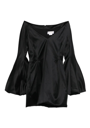 Genny V-neck mini dress - Black