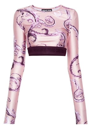 Versace Jeans Couture Watercolor Couture-print track shorts - Pink