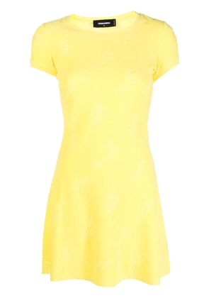 DSQUARED2 surfer-jacquard skater dress - Yellow