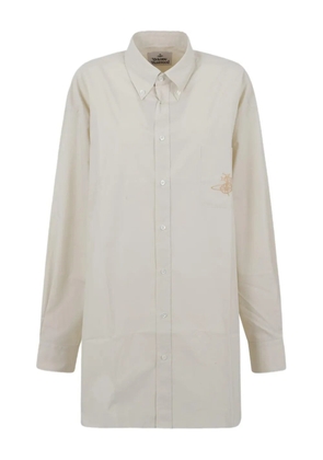 Vivienne Westwood logo-embroidered shirt - Neutrals