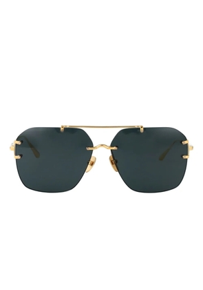 Linda Farrow Reyner titanium sunglasses - Gold