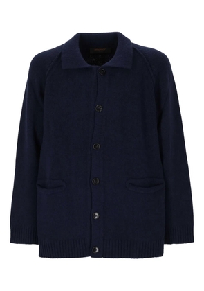OFFICINA 36 buttoned raglan-sleeves cardigan - Blue