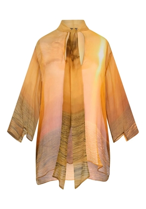 Roberto Cavalli printed silk blouse - Orange