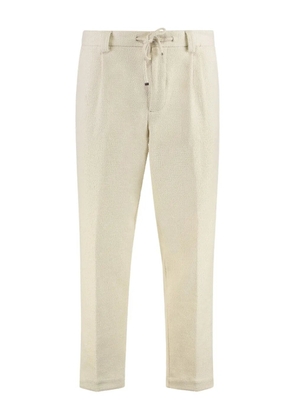 BOSS textured drawstring trousers - Neutrals