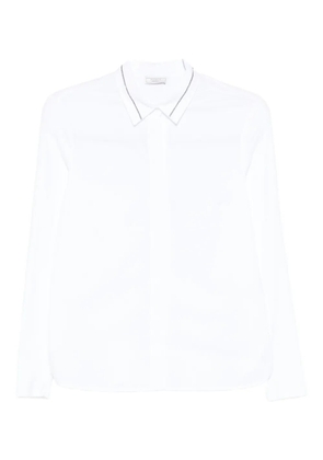 Peserico point-collar cotton-blend shirt - White