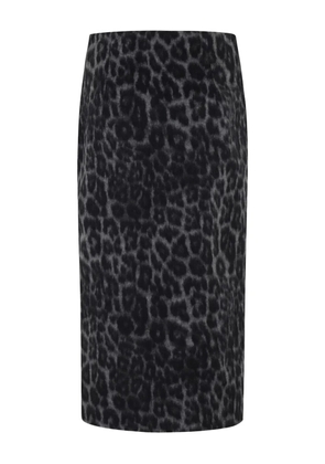 Federica Tosi leopard-print pencil skirt - Grey