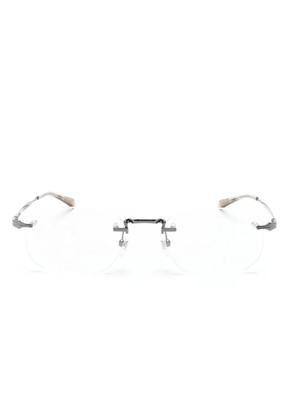 Montblanc frameless-design square-shape glasses - Silver