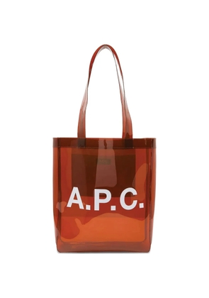 A.P.C. Lou lettering tote bag - Orange