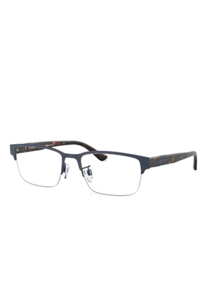 Emporio Armani rectangle-frame glasses - Blue