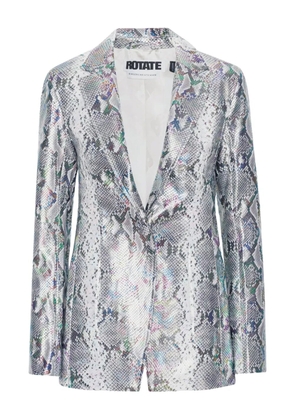 ROTATE BIRGER CHRISTENSEN snake-pattern blazer - Grey