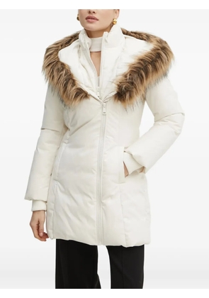 GUESS USA faux-fur hooded jacket - White