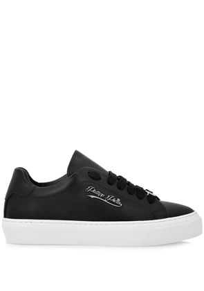 Philipp Plein Signature-print leather sneakers - Black