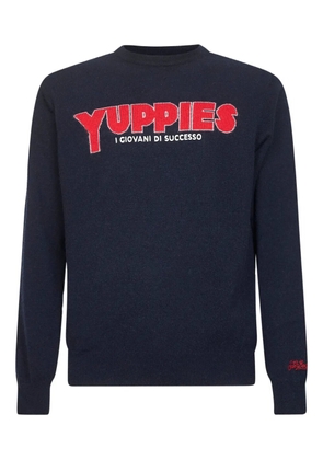 MC2 Saint Barth jacquard-lettering sweater - Blue