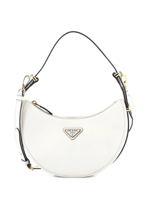 Prada Pre-Owned Arque Half Moon Leather Small hobo bag - White