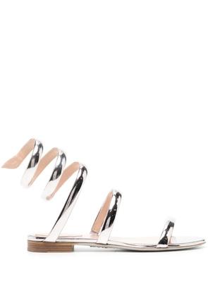 René Caovilla Serpente metallic-finish sandals - Silver
