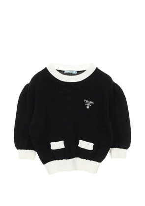 Prada Pre-Owned 2010's logo knit sweater - Black