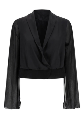 Alberta Ferretti V-neck silk blouse - Black