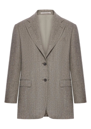 Tagliatore herringbone-pattern blazer - Brown