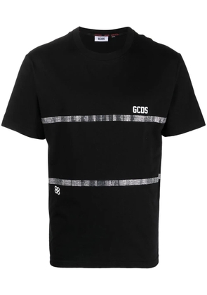 GCDS crystal embellished T-shirt - Black