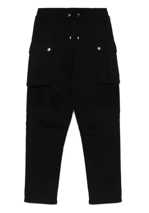 Balmain ribbed-panel track pants - Black