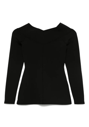 Stella McCartney boat-neck long-sleeve top - Black