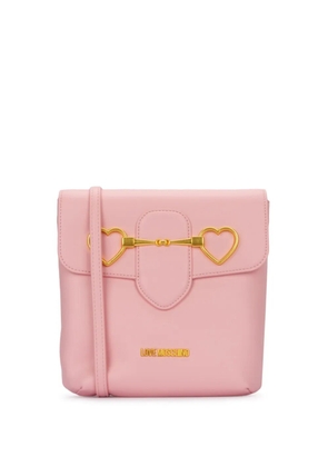 Love Moschino heart-plaque shoulder bag - Pink