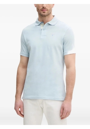 Barbour embroidered-collar polo shirt - Blue