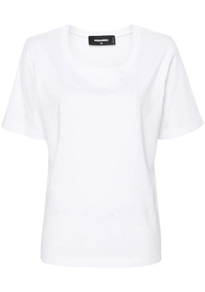 DSQUARED2 Easy Fit crystal-embellished T-shirt - White
