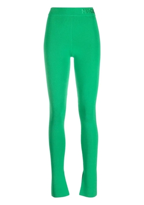 Patrizia Pepe logo-waistband mid-rise trousers - Green
