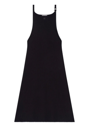 Courrèges buckle-detail ribbed dress - Black