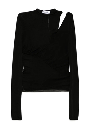 Self-Portrait cut out blouse - Black