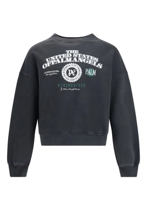 Palm Angels Dollar-print crew-neck sweatshirt - Black