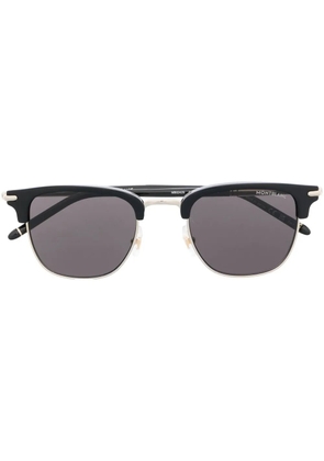 Montblanc contrasting-bridge detail sunglasses - Black
