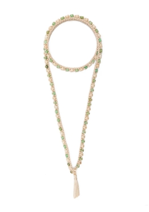 Alanui beaded crochet necklace - Neutrals