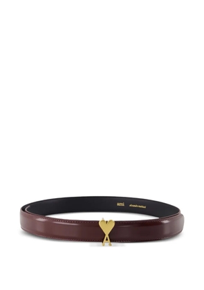 AMI Paris logo-buckle belt - Brown