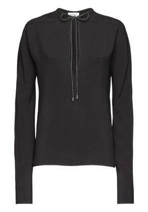 Ferragamo tie-neck long-sleeve blouse - Black