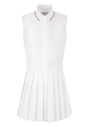 Thom Browne pleated skirt dress - White