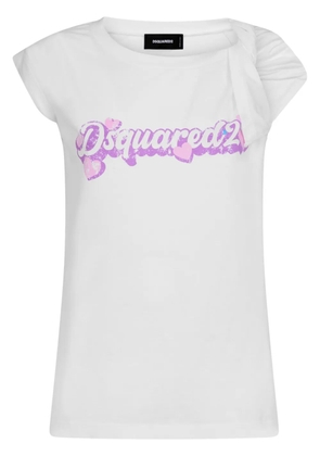 DSQUARED2 logo-print cotton T-shirt - White