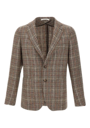 Tagliatore single-breasted houndstooth blazer - Brown