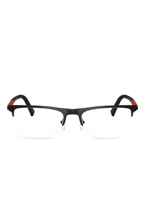 Prada Linea Rossa half-rim rectangle glasses - Black