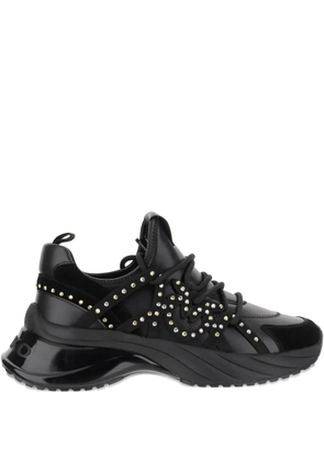 PINKO rhinestone-embellished lace-up sneakers - Black