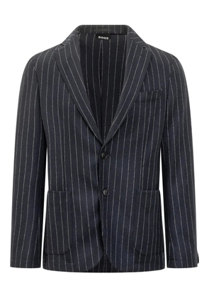 BOSS flannel striped blazer - Blue